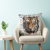 3D Jaguar Wall Break Art – Realistic Safari クッション (椅子)