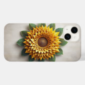 3D Layered Sunflower Phone Case Yellow Paper-Craft Case-Mate iPhoneケース (裏面 (横))