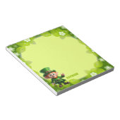 3D Leprechaun St. Patrick's Day Personalized Kids ノートパッド (アングル)