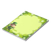 3D Leprechaun St. Patrick's Day Personalized Kids ノートパッド (回転)