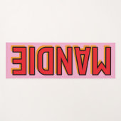 3D Lettering Pink Red Name Yoga Mat ヨガマット (正面(横))