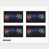 3D Lightsにおけるモーガンの名前(写真) 長方形シール (シート)