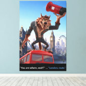 3D London Film Themed キャンバスプリント (インサイチュ (ウッドフロア))