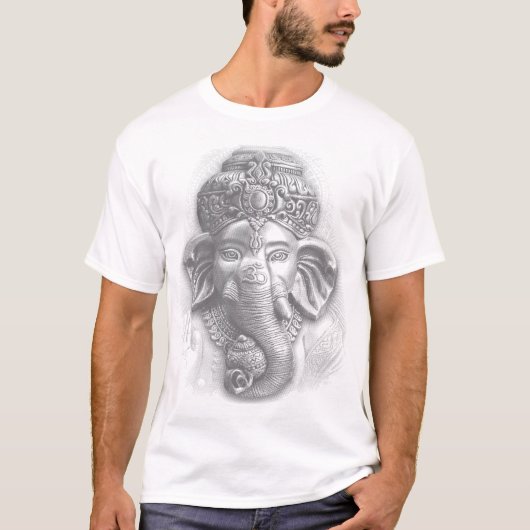 3d Lord Ganesha - Om Tシャツ (正面)