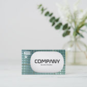 3D Lozenge – ガラス壁 名刺 (スタンド正面)