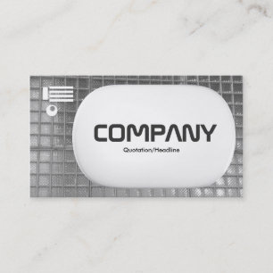 3D Lozenge – ガラス壁(白黒) 名刺