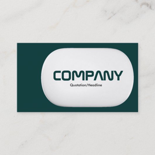 3D Lozenge – ダークグリーン 名刺 (正面)