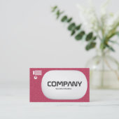 3D Lozenge – 赤いエンボステクスチャ 名刺 (スタンド正面)