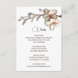 3D Magnolia Flowers White Details エンクロージャーカード