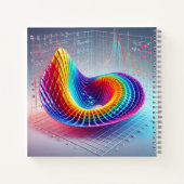 3D Math Surface Book Cover Abstract Calculus  ノートブック (裏面)