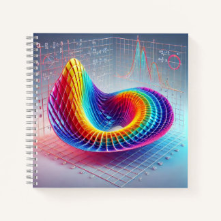 3D Math Surface Book Cover Abstract Calculus  ノートブック
