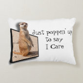 3D Meerkatは愛します彼を知らせ、彼は気になります アクセントクッション (正面)