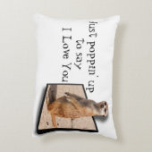 3D Meerkatは愛します彼を知らせ、彼は気になります アクセントクッション (裏面(縦))