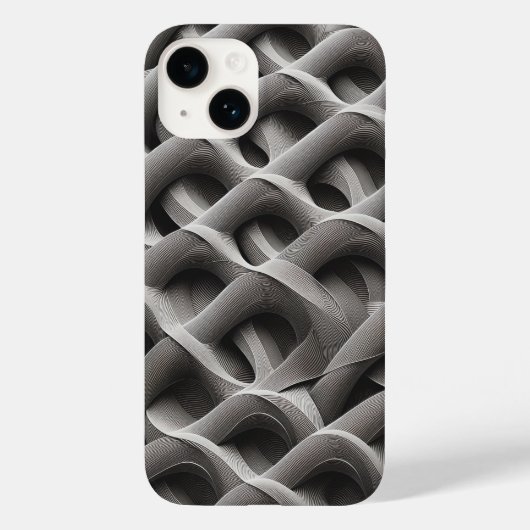 3D Monochrome Architectural Weave Phone Case Case-Mate iPhoneケース (裏面)