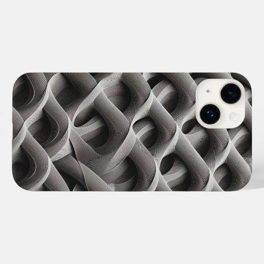 3D Monochrome Architectural Weave Phone Case  Case-Mate iPhoneケース (裏面 (横))