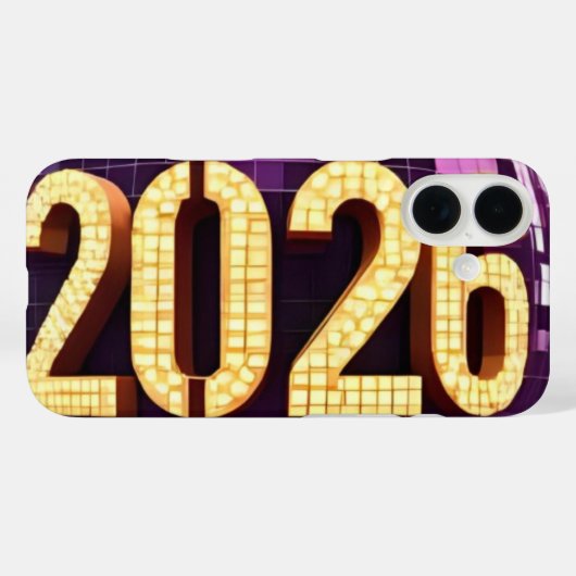  3D Number Design for New Year 2026 Case-Mate iPhoneケース (裏面 (横))