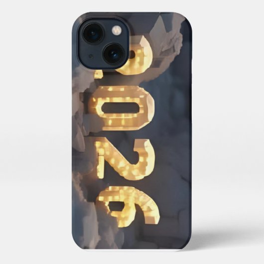  3D Number Design for New Year 2026 iPhoneケース (裏面)