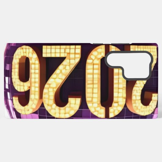 3D Number Design for New Year 2026 Samsung Galaxyケース (裏面横)