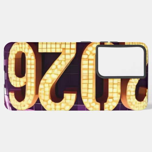  3D Number Design for New Year 2026 Samsung Galaxyケース (裏面横)