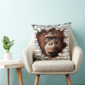 3D Orangutan Wall Break Art – Realistic Safari クッション (椅子)