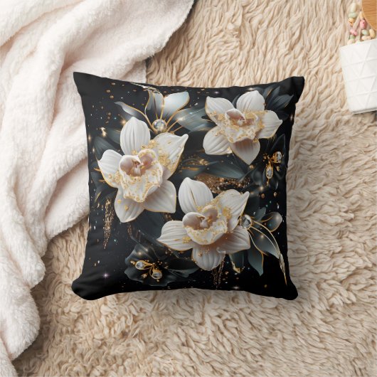 3D orchid pillow クッション (ブランケット)