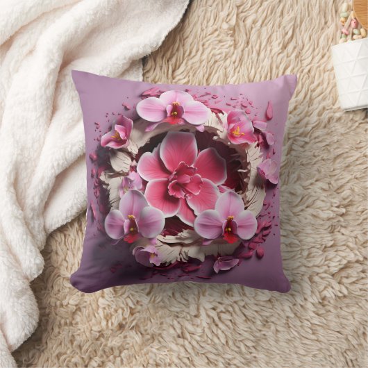 3D orchid pillow クッション (ブランケット)