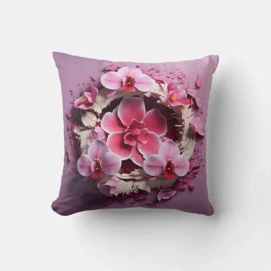 3D orchid pillow クッション (正面)