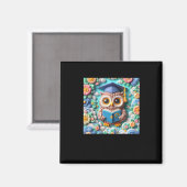 3d Owl #5ステッカー マグネット (正面/裏面)