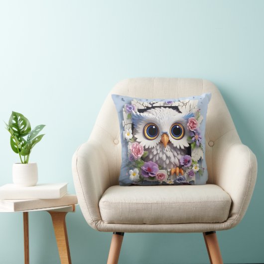 3D owl pillow クッション (椅子)