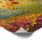 3D Painting Autumn Tree Poster ポスター (角)