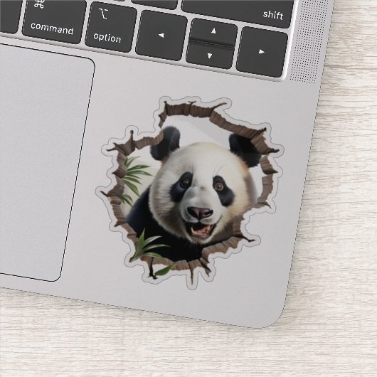 3D Panda Wall Break Art – Realistic Safari シール (詳細)