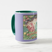 3D Paper Cut Bunny & Easter Eggs Combo マグカップ (正面左)