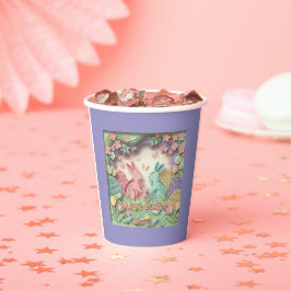 3D Paper Cut Bunny & Easter Eggs Party 紙コップ