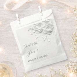 3D Paper Cut Roses Wedding Thank You フェイバーバッグ
