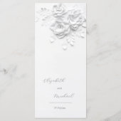 3D Paper Cut White Roses メニュー (裏面)