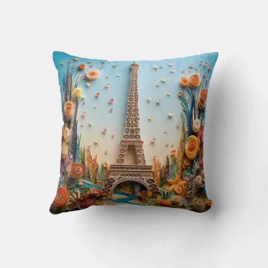 3D Paris pillow クッション (裏面)