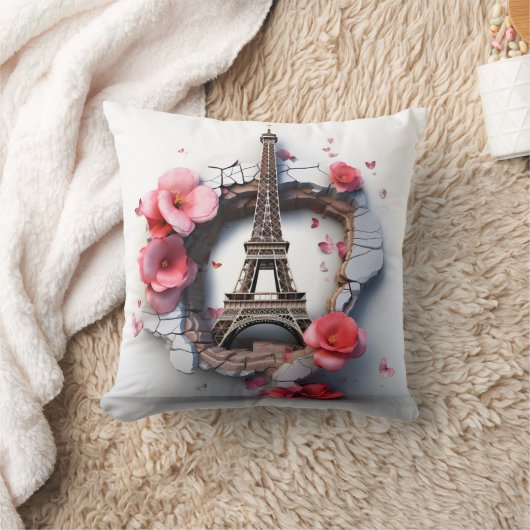3D Paris pillow クッション (ブランケット)