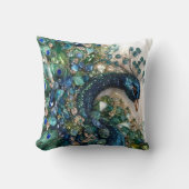 3D Peacock Cushion with Rubies, Emeralds, クッション (正面)