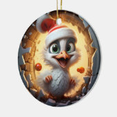 3D Personalized Christmas Bird  セラミックオーナメント (左)