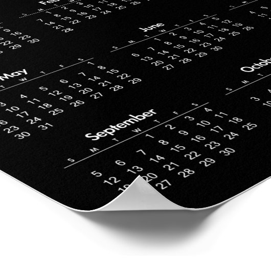 3D Pig 2黒おもしろいカレンダーのポスター2021 ポスター (角)