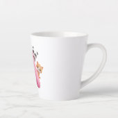 3D Pink Balloon Letter A Ceramic Latte Mug カフェラテマグ (右)