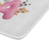 3D Pink Balloon Letter A Glass Cutting Board カッティングボード (角)