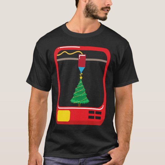3D Printing Christmas Tree Merry Christmas 3D Prin Tシャツ (正面)