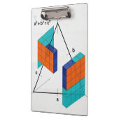 3D Pythagorean Theorem Math Clipboard クリップボード (左)