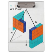 3D Pythagorean Theorem Math Clipboard クリップボード (正面)