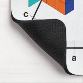 3D Pythagorean Theorem Math Mousepad マウスパッド (コーナー)