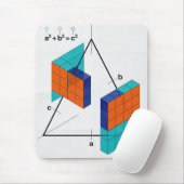 3D Pythagorean Theorem Math Mousepad マウスパッド (マウス)