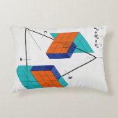 3D Pythagorean Theorem Math Pillow アクセントクッション (正面)