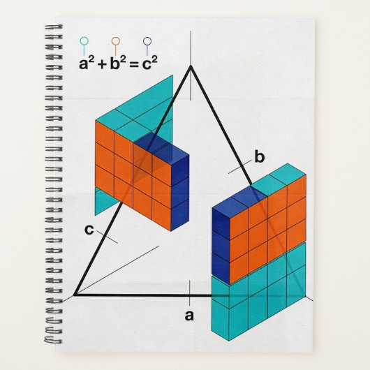 3D Pythagorean Theorem Math Planner プランナー手帳 (正面)
