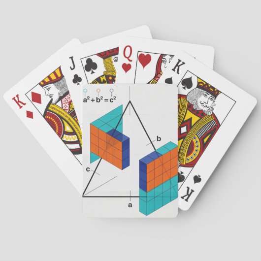 3D Pythagorean Theorem Math Playing Cards トランプ (裏面)